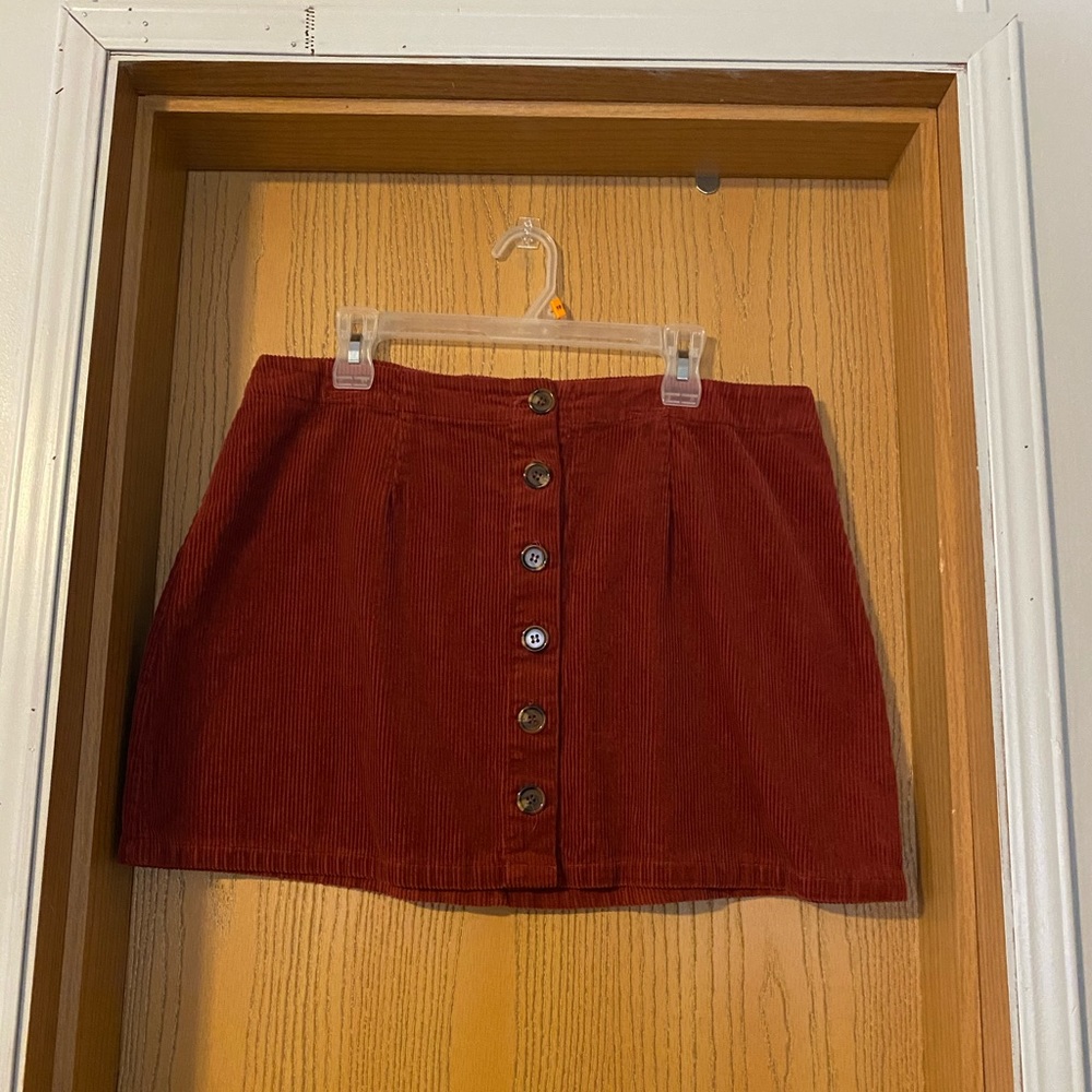 Corduroy burnt orange skirt